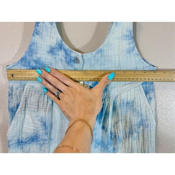 Urban Outfitters Mya Blue Stripe Button-Through Jumpsuit Romper Women’s XS - Picture 13 of 16